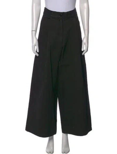 Pre-owned Dries Van Noten Wide Leg Pants In Black