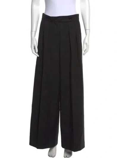 Pre-owned Dries Van Noten Wide Leg Pants In Black