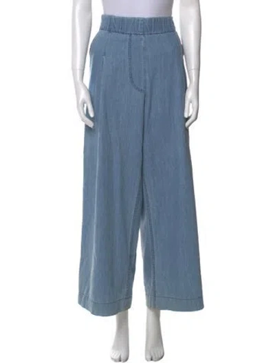 Pre-owned Dries Van Noten Wide Leg Pants In Blue