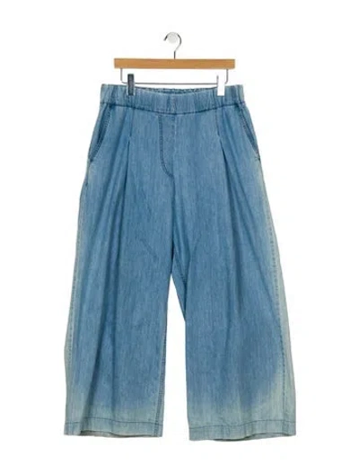 Pre-owned Dries Van Noten Wide Leg Pants In Blue