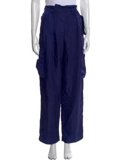 Pre-owned Dries Van Noten Wide Leg Pants In Blue