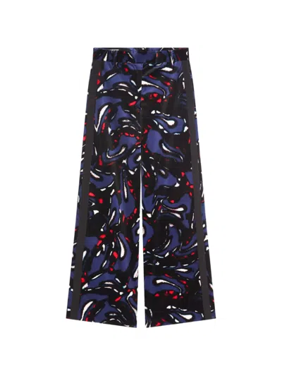 Dries Van Noten Wide Leg Pants In Blue