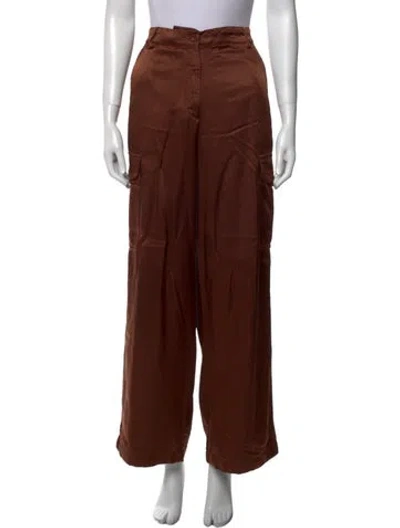Pre-owned Dries Van Noten Wide Leg Pants In Brown