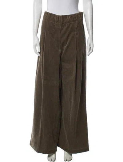 Pre-owned Dries Van Noten Wide Leg Pants In Brown