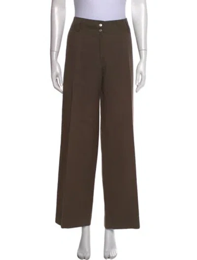 Pre-owned Dries Van Noten Wide Leg Pants In Brown