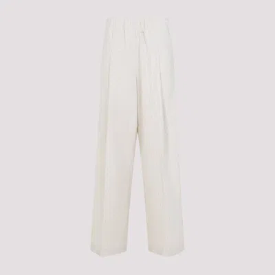 Dries Van Noten Wide Leg Pants For Women - Ss26 Collection In White