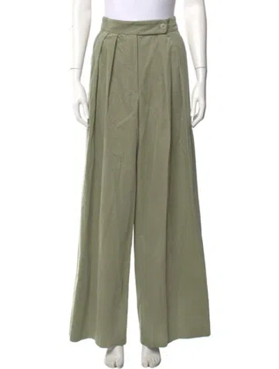 Pre-owned Dries Van Noten Wide Leg Pants In Green