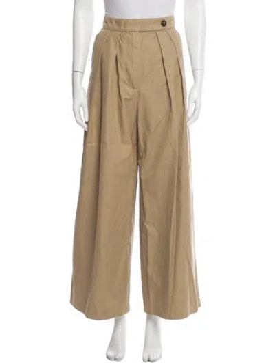 Pre-owned Dries Van Noten Wide Leg Pants In Neutrals