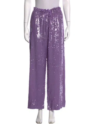 Pre-owned Dries Van Noten Wide Leg Pants In Purple