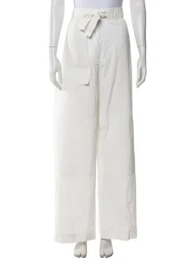 Pre-owned Dries Van Noten Wide Leg Pants In White