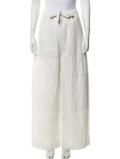 Pre-owned Dries Van Noten Wide Leg Pants In White