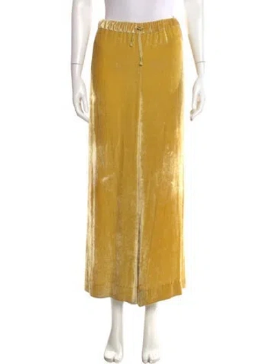 Pre-owned Dries Van Noten Wide Leg Pants In Yellow