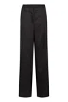 Dries Van Noten Wide Leg Striped Trousers In Black