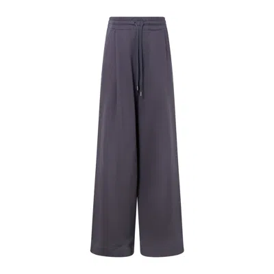 Dries Van Noten Wide Leg Sweatpants In Blue
