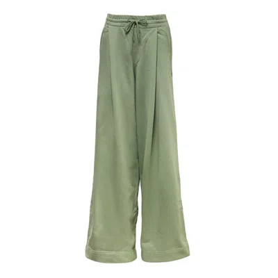 Dries Van Noten Wide Leg Sweatpants In Green
