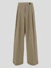Dries Van Noten Pamplona Pleated Cotton Wide-leg Pants In Beige