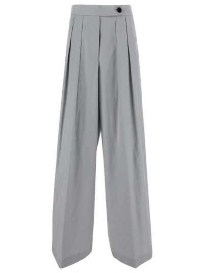 Dries Van Noten Wide Leg Trouser In Blue