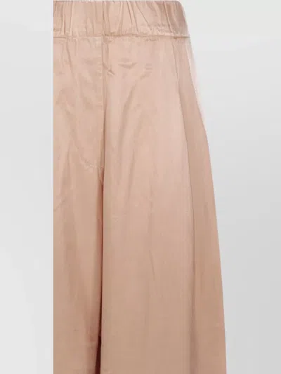 Dries Van Noten Wide Leg Trouser Elastic Waistband In Neutral