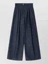 Dries Van Noten Indigo High-waisted Wide-leg Jeans With Exaggerated Length In Blue