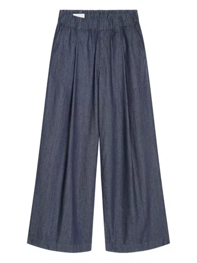 Dries Van Noten Hose Mit Weitem Bein In Blue