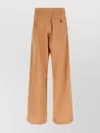 Dries Van Noten Wide Leg Trousers Elastic Waistband In Brown