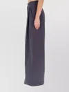 Dries Van Noten Wide-leg Trousers Elastic Waistband Side Pockets In Blue