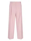 Dries Van Noten Wide-leg Trousers In Pink Wool In Pink