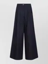 Dries Van Noten Dark Blue Denim Pamplona Wide-leg Jeans In Blue
