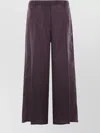 Dries Van Noten Women Penn Wide-leg Trousers In Striped Twill In Purple