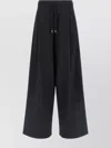 Dries Van Noten Pleated Drawstring Track Pants In Black