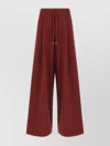 Dries Van Noten Wide Leg Trousers With Side And Back Pockets In Red