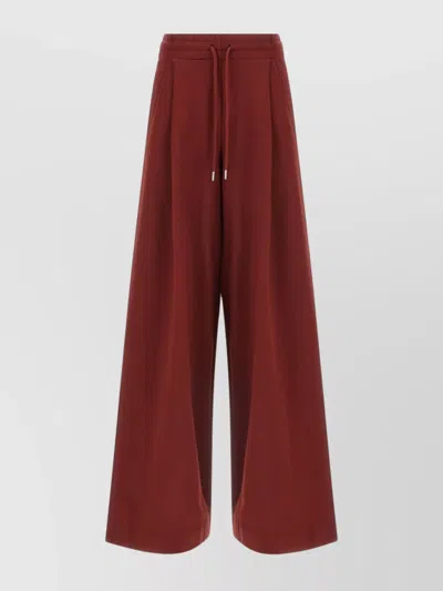DRIES VAN NOTEN WIDE LEG TROUSERS WITH SIDE AND BACK POCKETS
