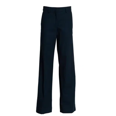 Dries Van Noten Wide Leg Women's Pants In Blue