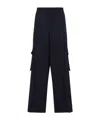 Dries Van Noten Navy-blue Wool Tris Pants In Black