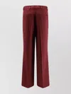 Dries Van Noten Wide Leg Wool Trousers Featuring Pockets In Red