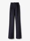 Dries Van Noten High Waist Wide Leg Belted Pleated Jeans In Blue