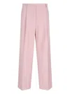 Dries Van Noten Wide-leg Trousers In Pink Wool In Pink