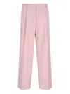Dries Van Noten Wide-leg Trousers In Pink Wool In Pink