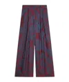 Dries Van Noten Pamplona Pleated Wide-leg Pants In Purple