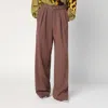 Dries Van Noten High-waisted Wide-leg Pants With Matching Belt In Brown