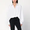 Dries Van Noten Wide White Pinstriped Shirt In White