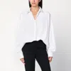Dries Van Noten Wide White Pinstriped Shirt Women In White