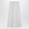 Dries Van Noten Wide-leg Cotton Trousers With Front Pleats