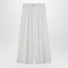 Dries Van Noten Wide-leg Cotton Trousers With Front Pleats