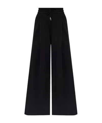Dries Van Noten Cotton-jersey Wide-leg Track Pants In Black