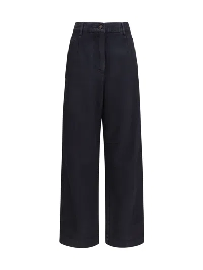 Dries Van Noten Wide-leg Cotton Denim Jeans In Black