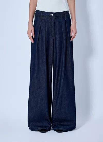 Dries Van Noten Wide-leg Denim Trousers In Blue