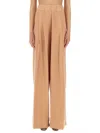 Dries Van Noten Wide Leg Trousers Elastic Waistband In Brown
