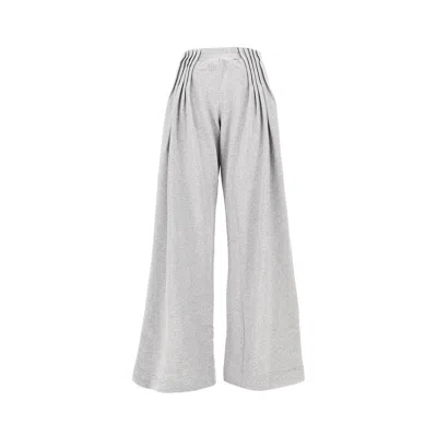 Dries Van Noten Wide-leg Pleated Sweatpants In Gray