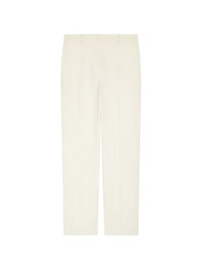 Dries Van Noten Wide-leg Tailored Trousers In White